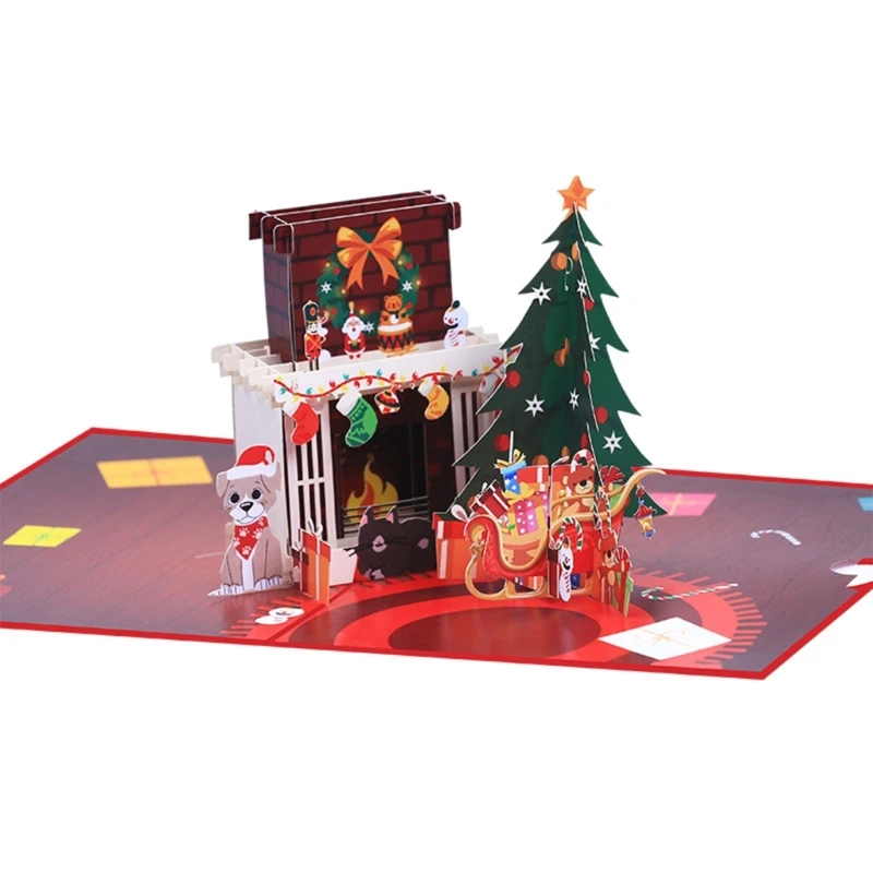 Festive 3D Fireplaces Card Memorable Gift Family Christmas Season Card Accessory
Festive 3D Fireplaces Card Memorable Gift Family Christmas Season Card Accessory