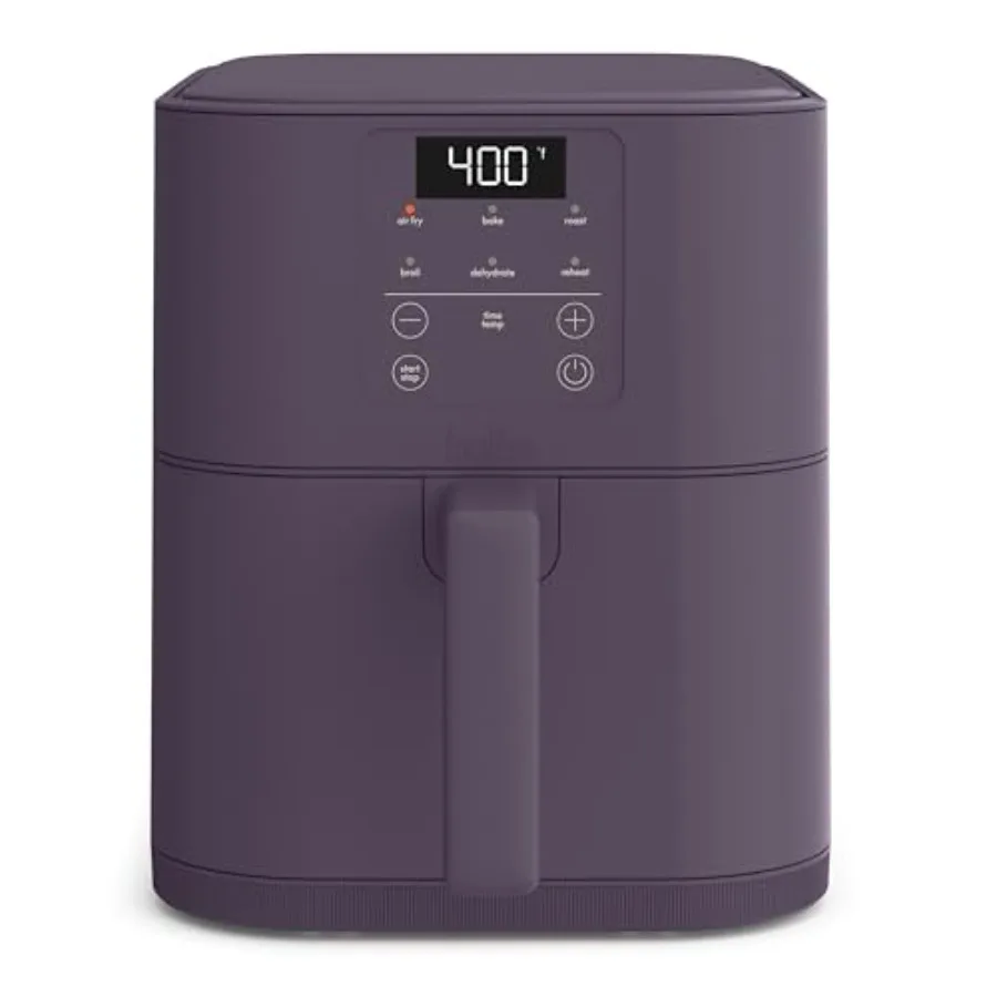 6 Qt Slim Air Fryer for compact kitchens plum-colored ceramic nonstick coating adjustable temperature 6 presets 60-min auto shu
6 Qt Slim Air Fryer for compact kitchens plum-colored ceramic nonstick coating adjustable temperature 6 presets 60-min auto shu
