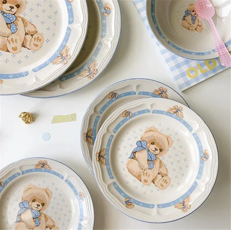 Korean Ins Bear Ceramic Plate Creative Household Dish Breakfast Cake Snack Dinner Set s and Dishes
Korean Ins Bear Ceramic Plate Creative Household Dish Breakfast Cake Snack Dinner Set s and Dishes