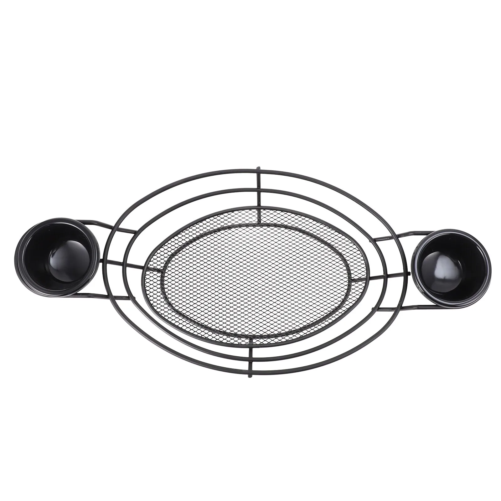 1Set Iron Wire Basket Black American Style Simple Structure Fried Food Holder Basket Equipped with Two Bowls Large
1Set Iron Wire Basket Black American Style Simple Structure Fried Food Holder Basket Equipped with Two Bowls Large