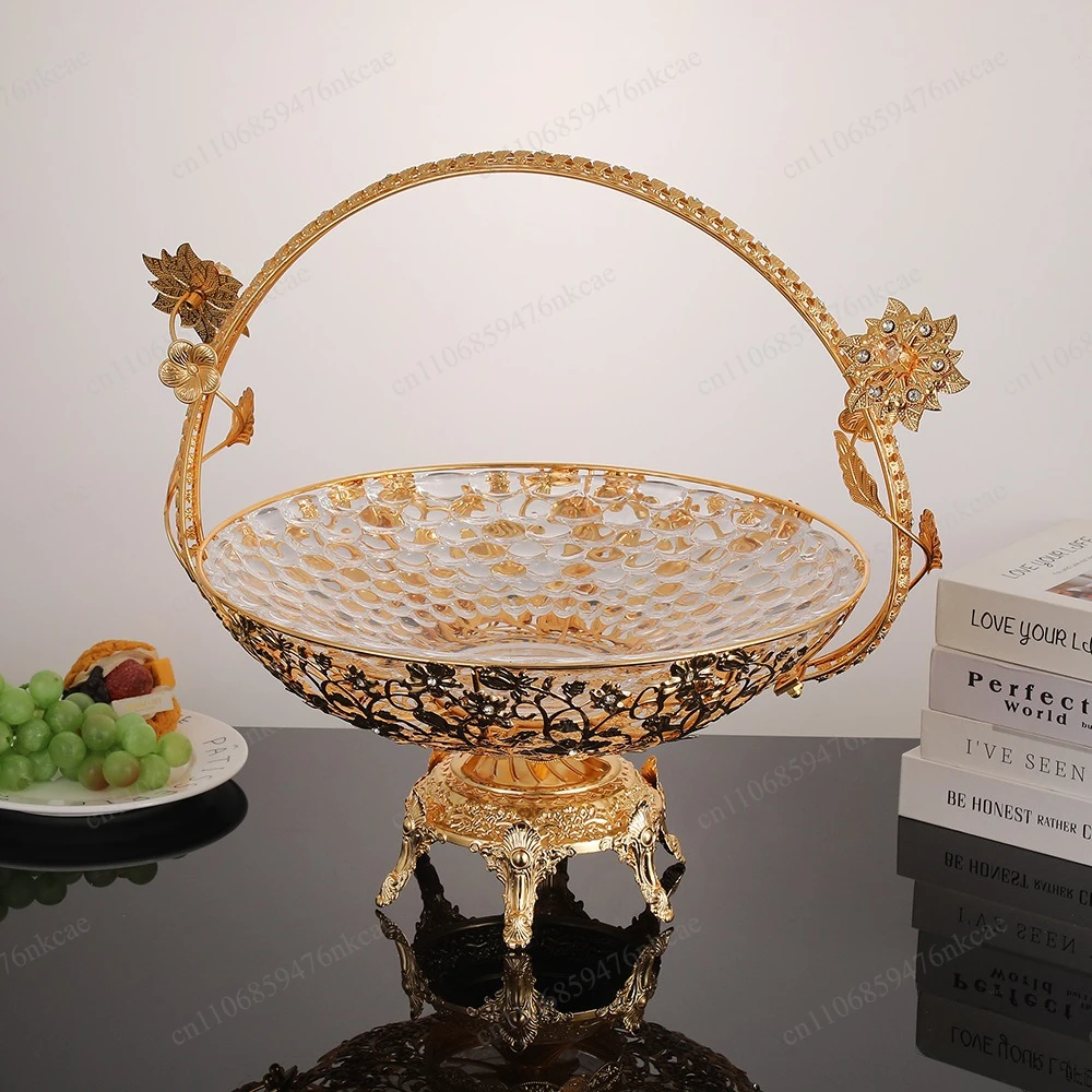 Light household basket fruit plate, living room coffee table decoration snack fruit ornament, golden glass fruit plate
Light household basket fruit plate, living room coffee table decoration snack fruit ornament, golden glass fruit plate