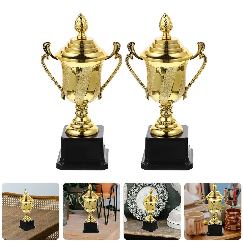 2Pcs Gold Plastic Trophies for Teens Competition Awards Bright Color Exquisite Workmanship Small Trophy Cup for Sports Games
2Pcs Gold Plastic Trophies for Teens Competition Awards Bright Color Exquisite Workmanship Small Trophy Cup for Sports Games