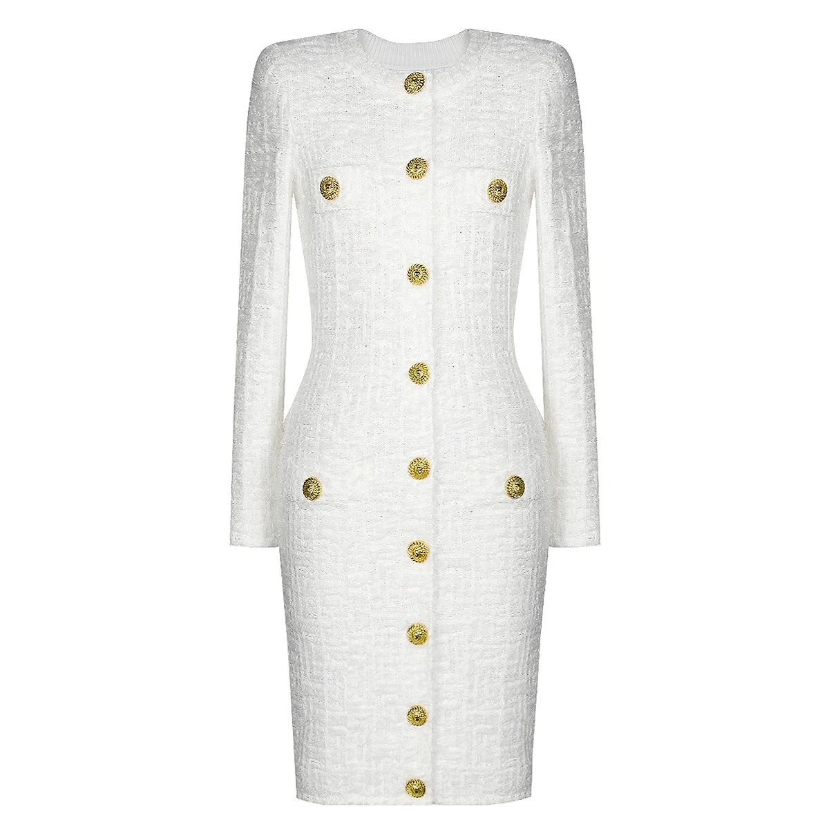 High Quality Autumn New Style Fashionable Solid Color Elastic Knitted Tassel Round Neck Long Sleeved Button Slim Fit Women Dress
High Quality Autumn New Style Fashionable Solid Color Elastic Knitted Tassel Round Neck Long Sleeved Button Slim Fit Women Dress