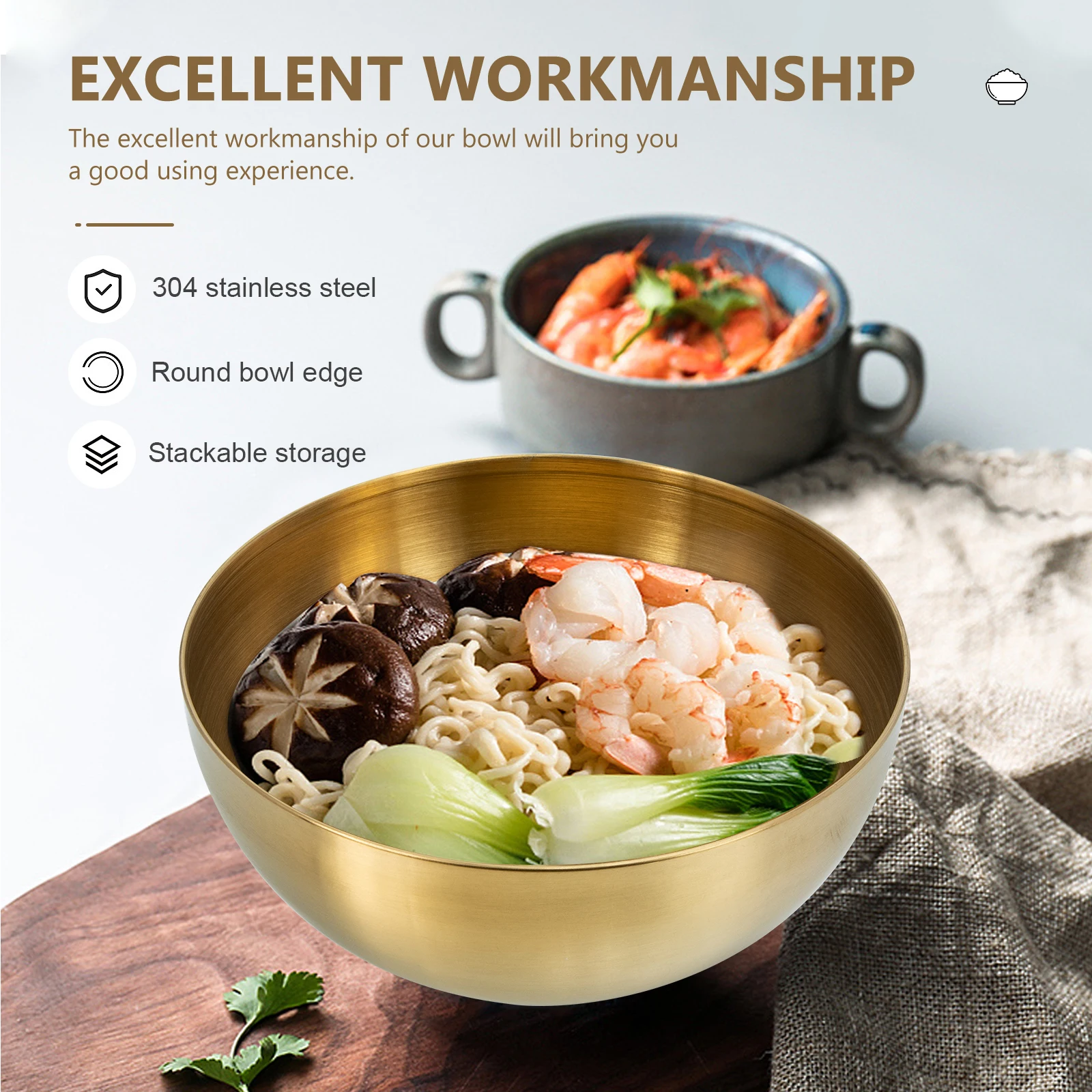 Premium Salad Bowl Stainless Steel Kitchen Storage Container Multi Function Dessert Snack Serving Bowl Fruit Rice Noodles
Premium Salad Bowl Stainless Steel Kitchen Storage Container Multi Function Dessert Snack Serving Bowl Fruit Rice Noodles