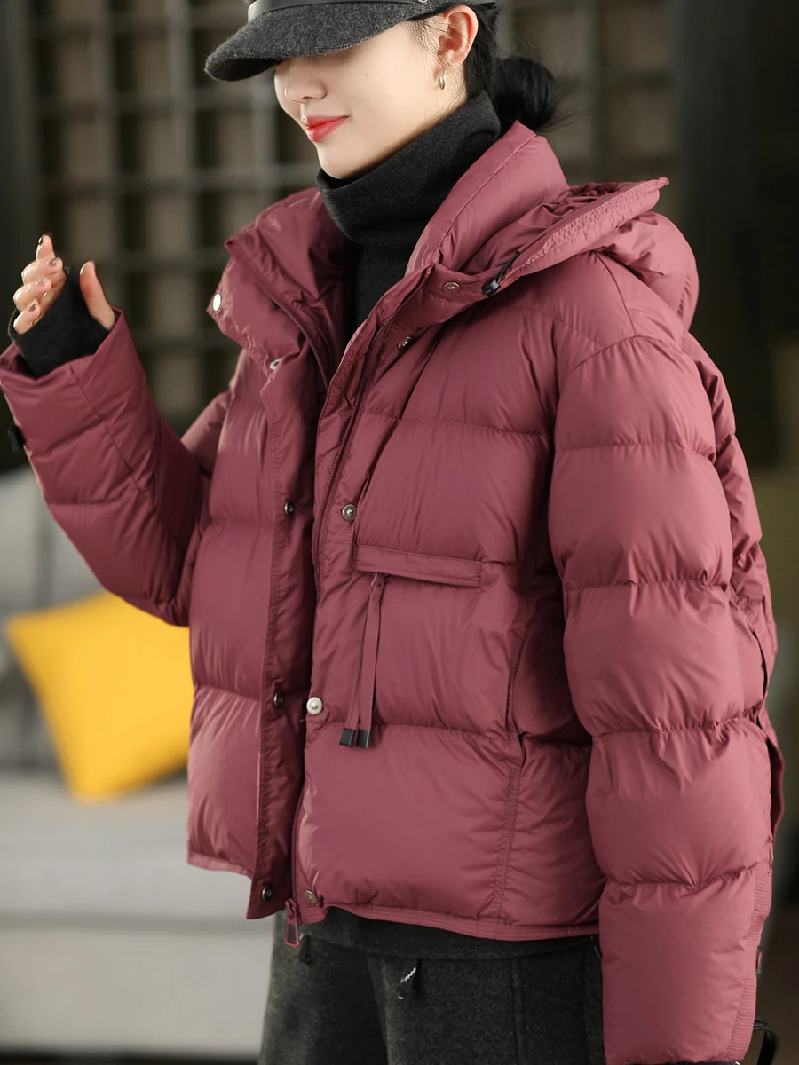 Теплое пуховое пальто с капюшоном и утяжкой на талии, в ретро-стиле, женское зимнее пальто с длинными рукавами, на одной пуговице
Теплое пуховое пальто с капюшоном и утяжкой на талии, в ретро-стиле, женское зимнее пальто с длинными рукавами, на одной пуговице