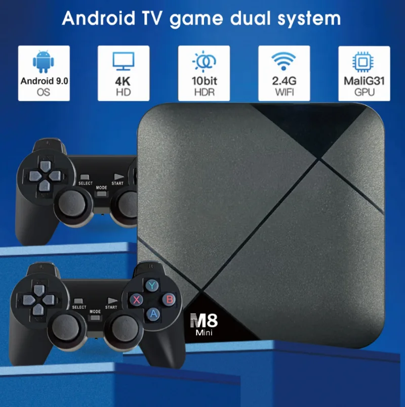 New M8MINI dual system home TV BOX+ Game 2-in-1 single-port dual system game console 4K 10-240V
New M8MINI dual system home TV BOX+ Game 2-in-1 single-port dual system game console 4K 10-240V