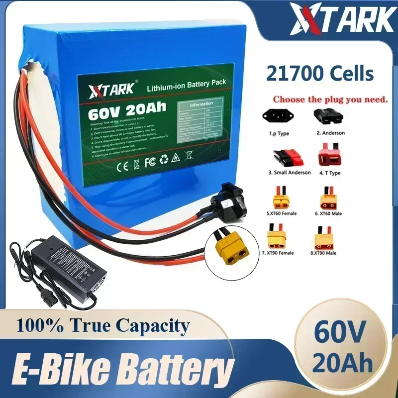 Original 60V 35Ah 16S4P 21700 Lithium Battery Pack 1000W-3000W 20A BMS T Plug for Electric bicycle Motorcycle scooter battery
Original 60V 35Ah 16S4P 21700 Lithium Battery Pack 1000W-3000W 20A BMS T Plug for Electric bicycle Motorcycle scooter battery
