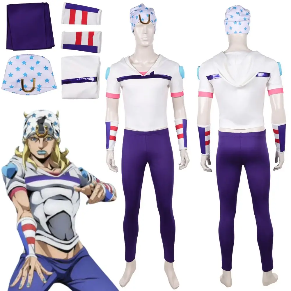 Johnny Joestar Cosplay JoJo Anime Bizarre Adventure Costume Men Hooded Pants Bodysuit Roleplay Outfits Halloween Carnival Suit
Johnny Joestar Cosplay JoJo Anime Bizarre Adventure Costume Men Hooded Pants Bodysuit Roleplay Outfits Halloween Carnival Suit