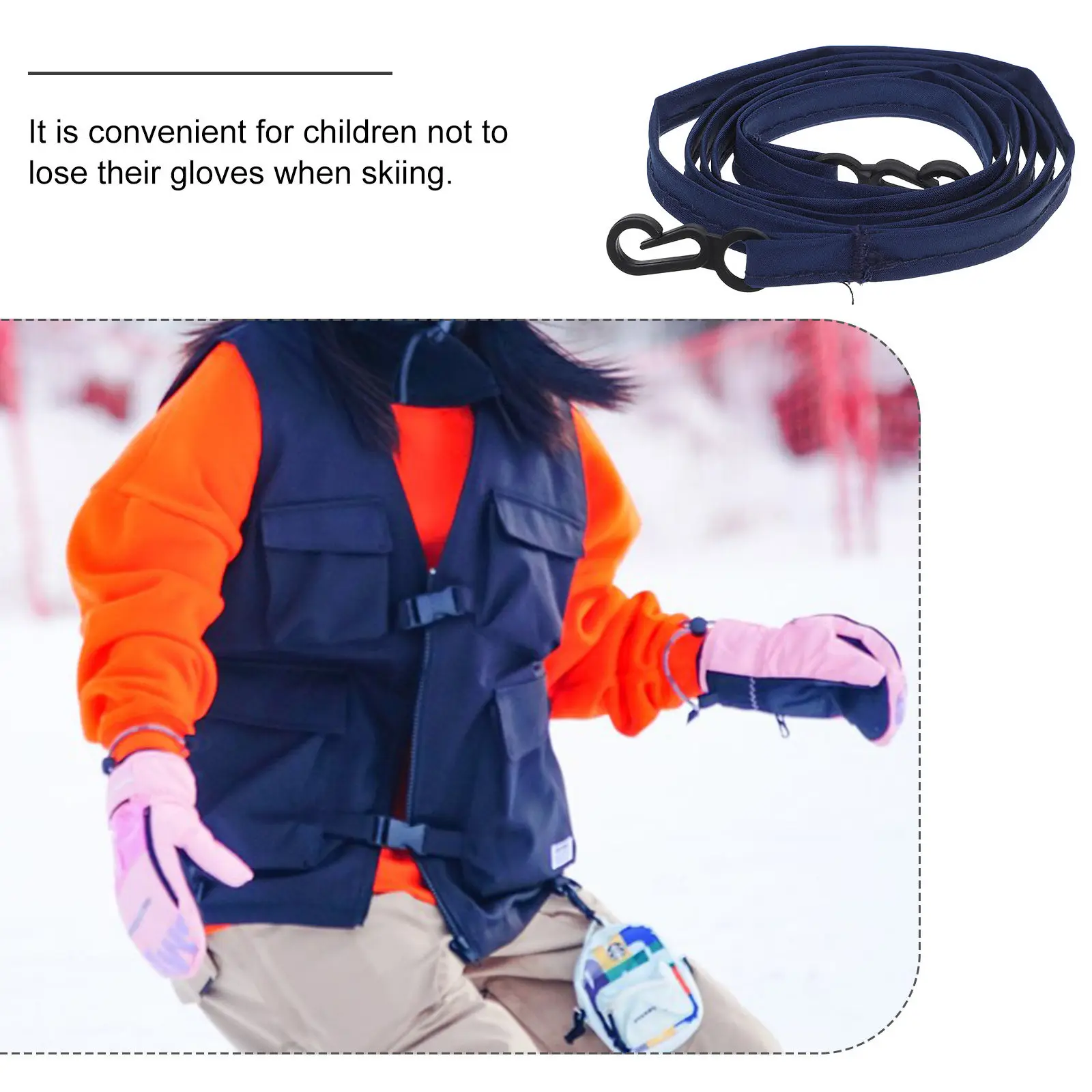 Kids Ski Glove Leash Nylon Clip Ends 47 Inch Anti-Lost Mitten Rope Neck Strap Snowboarding Sledding Winter Gloves Holder
Kids Ski Glove Leash Nylon Clip Ends 47 Inch Anti-Lost Mitten Rope Neck Strap Snowboarding Sledding Winter Gloves Holder