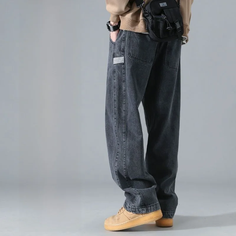 Men's Loose Fit Straight Leg Workwear Jeans Elastic Waist Harlan Sle Trousers Durable Cotton Blend Youthful Trendy Work Pants
Men's Loose Fit Straight Leg Workwear Jeans Elastic Waist Harlan Sle Trousers Durable Cotton Blend Youthful Trendy Work Pants