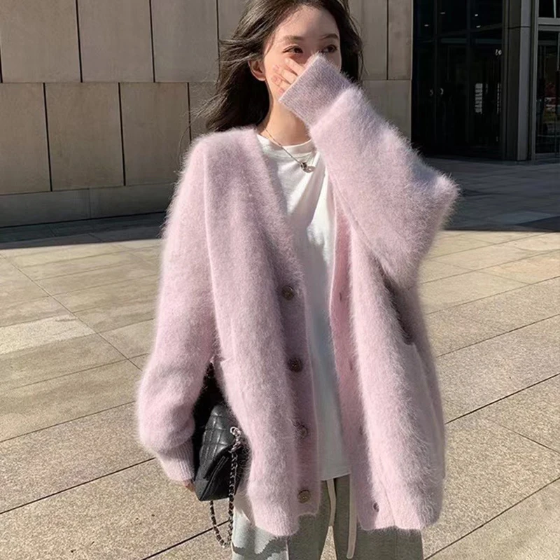 Sweet Soft Sweater Cardigan Women Loose Kawaii Knitted Jacket Autumn Korean Fashion Casual Preppy Style Female Sweater Coat Top
Sweet Soft Sweater Cardigan Women Loose Kawaii Knitted Jacket Autumn Korean Fashion Casual Preppy Style Female Sweater Coat Top
