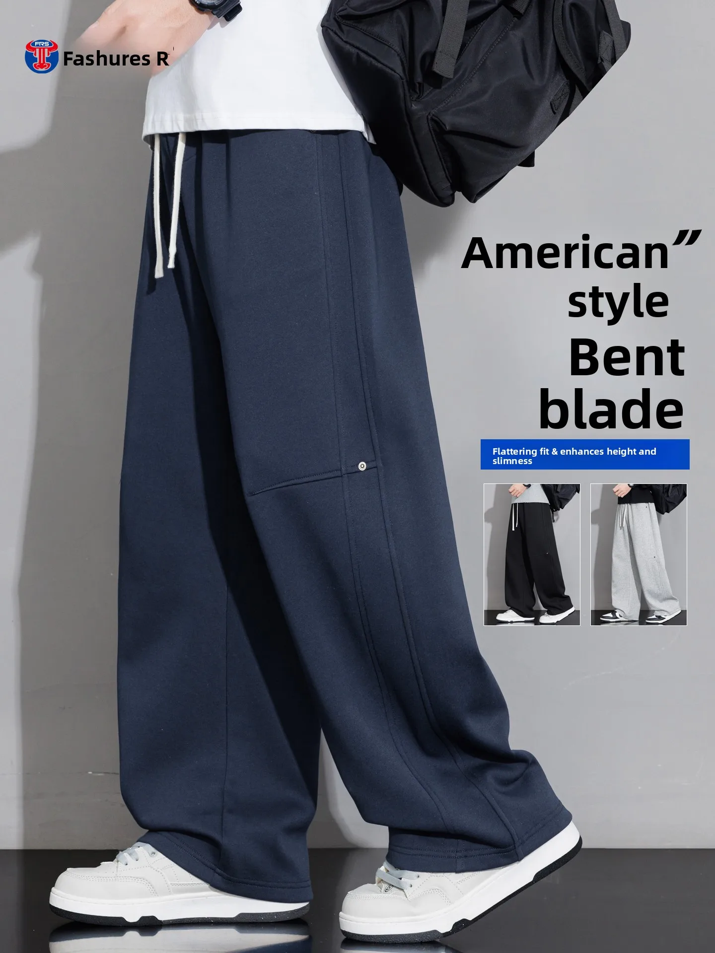 American Sle Wide Leg Straight Cut Men's Casual Pants Spring Autumn Loose Fit k Blue Casual Trousers Faionable Youthwear
American Sle Wide Leg Straight Cut Men's Casual Pants Spring Autumn Loose Fit k Blue Casual Trousers Faionable Youthwear