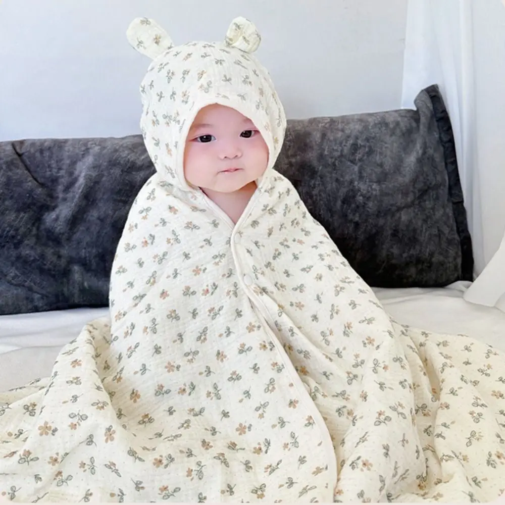 Bear Printed Infant Hooded Towel Wrap Blanket Soft Texture Cloak Pure Cotton Gauze Single Layer Breathable Material
Bear Printed Infant Hooded Towel Wrap Blanket Soft Texture Cloak Pure Cotton Gauze Single Layer Breathable Material