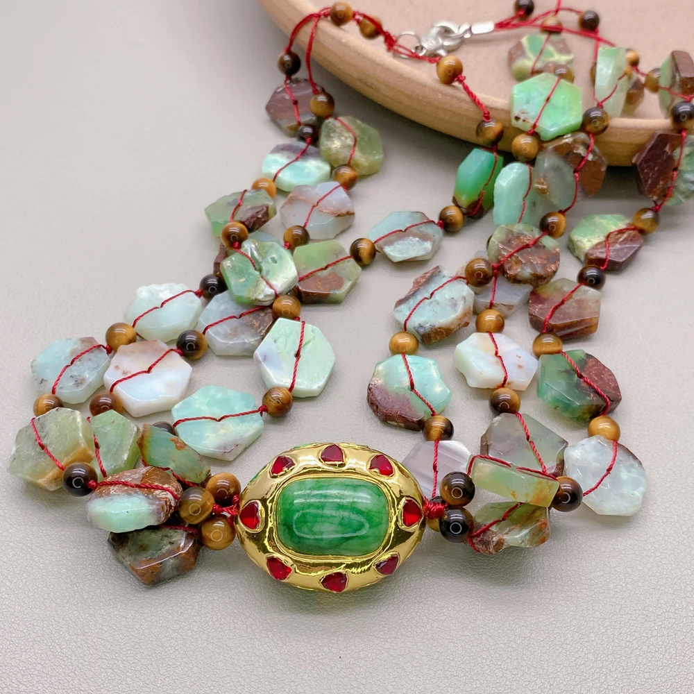 Y·YING cz pave green jade oval shape connector Natural Green jasper Necklace
Y·YING cz pave green jade oval shape connector Natural Green jasper Necklace