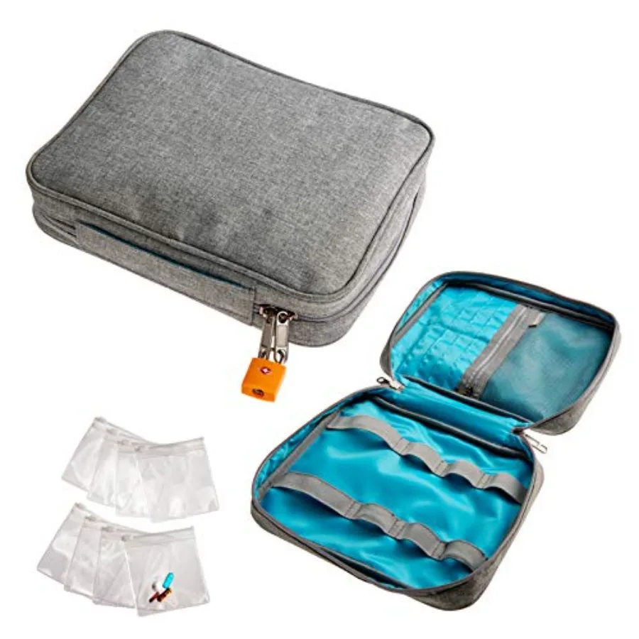 Pill Bottle Organizer and Medication Bag - Slash-Resistant Travel Medicine Organizer with Food Grade Reusable Pill Pouches - Sl
Pill Bottle Organizer and Medication Bag - Slash-Resistant Travel Medicine Organizer with Food Grade Reusable Pill Pouches - Sl
