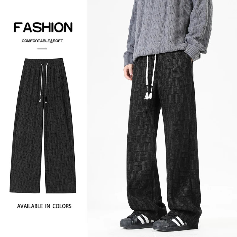 Мужские повседневные брюки в американском стиле в клетку, новинка 2026 года, свободные широкие спортивные брюки с высокой талией на резинке, из полиэфирного волокна
Мужские повседневные брюки в американском стиле в клетку, новинка 2026 года, свободные широкие спортивные брюки с высокой талией на резинке, из полиэфирного волокна
