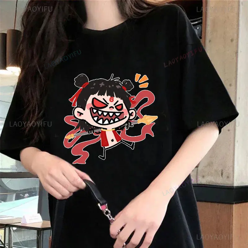 Nezha Shirt Ne Zha Comfort Colors Cotton T-shirt Unisex Cartoon Graphic Tee Fun Women Chinese Gods Chinese Culture Printing Tops
Nezha Shirt Ne Zha Comfort Colors Cotton T-shirt Unisex Cartoon Graphic Tee Fun Women Chinese Gods Chinese Culture Printing Tops