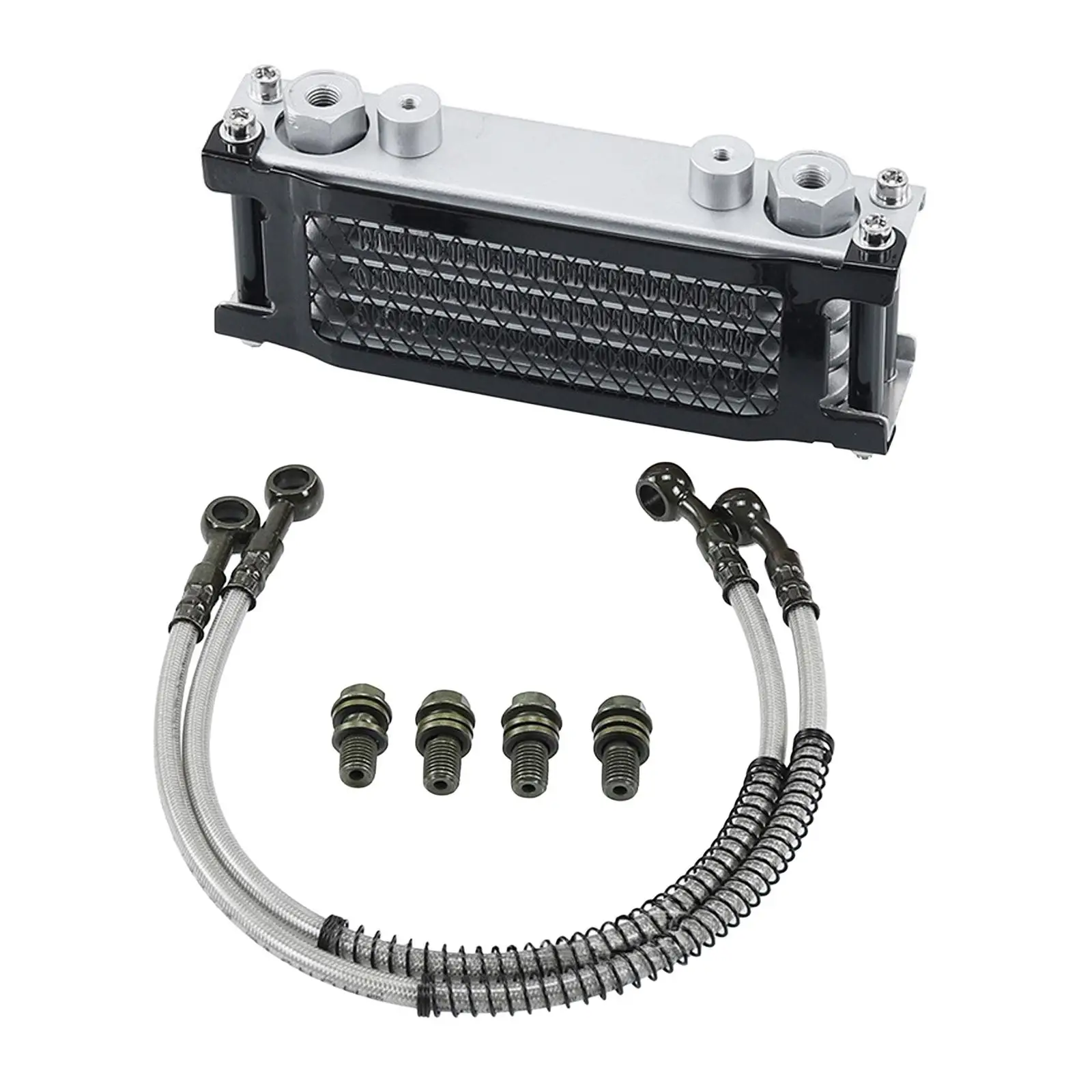 Oil Cooler Radiator Kit Practical Wear Resistant Easy to Install Sturdy Spare Parts Motorcycle Accessories for 50 to 140cc
Oil Cooler Radiator Kit Practical Wear Resistant Easy to Install Sturdy Spare Parts Motorcycle Accessories for 50 to 140cc