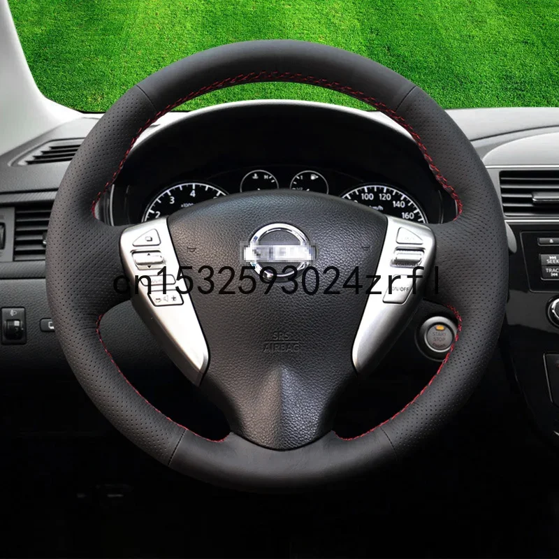 Чехол рулевого колеса автомобиля для Nissan Sylphy Nissan Qashqai Teana X-Trail солнечный автомобиль аксессуары интерьера, сделай сам, черная кожа
Чехол рулевого колеса автомобиля для Nissan Sylphy Nissan Qashqai Teana X-Trail солнечный автомобиль аксессуары интерьера, сделай сам, черная кожа