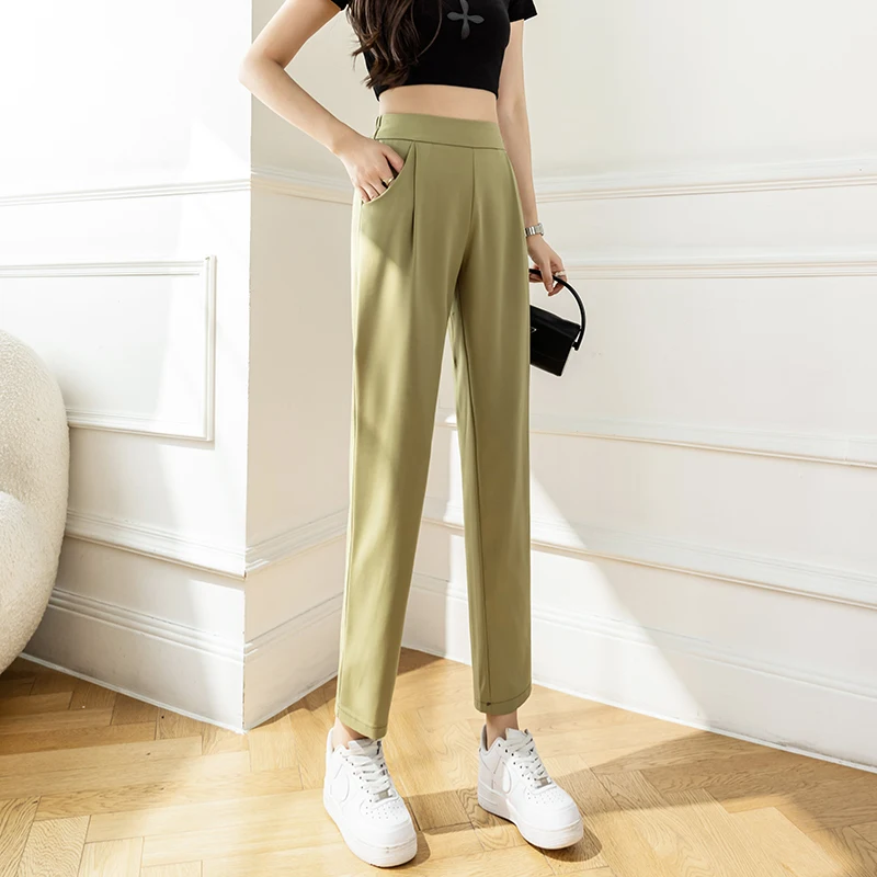 Spring Summer Elegant Women's Harem Pants 2022 New High Waist Button Ankle Length Casual Loose Trouses Female
Spring Summer Elegant Women's Harem Pants 2022 New High Waist Button Ankle Length Casual Loose Trouses Female