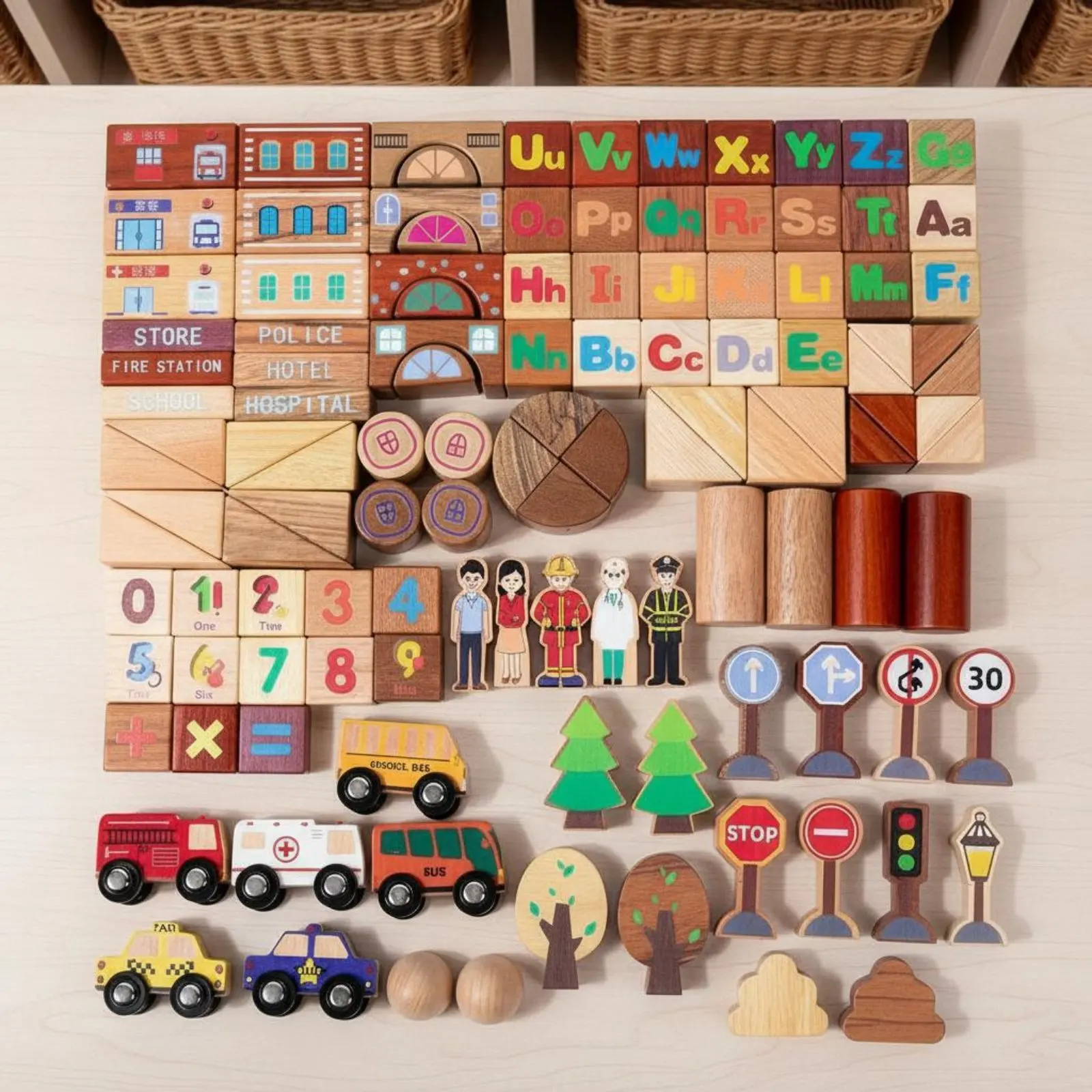 118 Pieces Preschool Building Blocks STEM Construction Stacking Blocks Wooden Construction Blocks Cognitive Skills for Toddlers
118 Pieces Preschool Building Blocks STEM Construction Stacking Blocks Wooden Construction Blocks Cognitive Skills for Toddlers