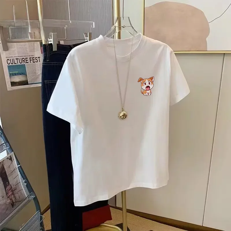 new cotton original design cartoon creative puppy print men and women corgi pattern ins summer casual round neck top y2k clothes
new cotton original design cartoon creative puppy print men and women corgi pattern ins summer casual round neck top y2k clothes