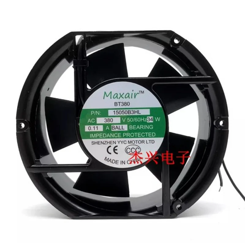 Y FOR Maxair 15050B3HL AC380V 34W 0.11A Ball Bearing Cooling Fan
Y FOR Maxair 15050B3HL AC380V 34W 0.11A Ball Bearing Cooling Fan