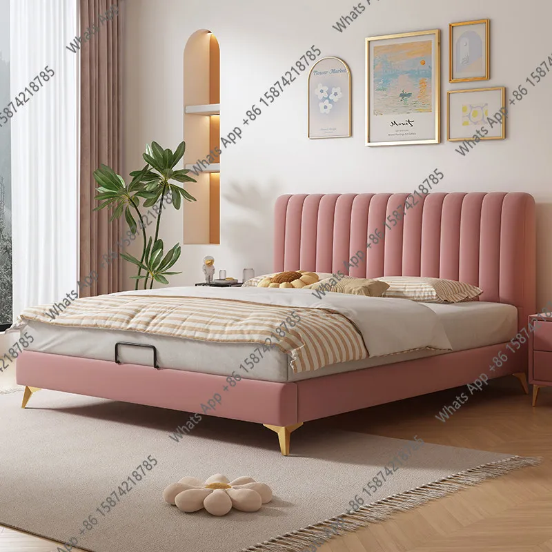 Italian modern minimalist fabric bed technology flannel master bedroom bed Nordic soft bag double bed
Italian modern minimalist fabric bed technology flannel master bedroom bed Nordic soft bag double bed