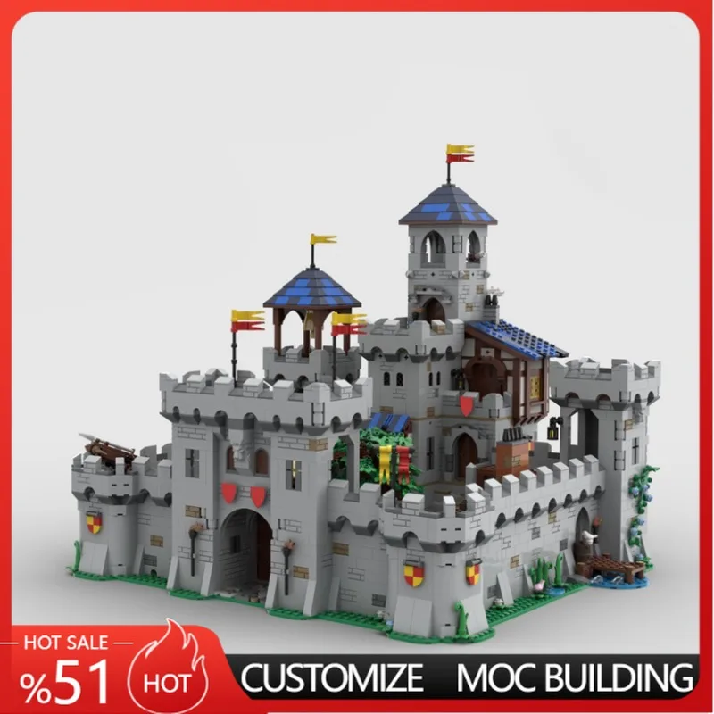 4039PCS Medieval Lionbrick Modular Castle With Towers And Courtyard Custom Building Blocks MOC Model DIY Toy Gift For Enthusiast
4039PCS Medieval Lionbrick Modular Castle With Towers And Courtyard Custom Building Blocks MOC Model DIY Toy Gift For Enthusiast