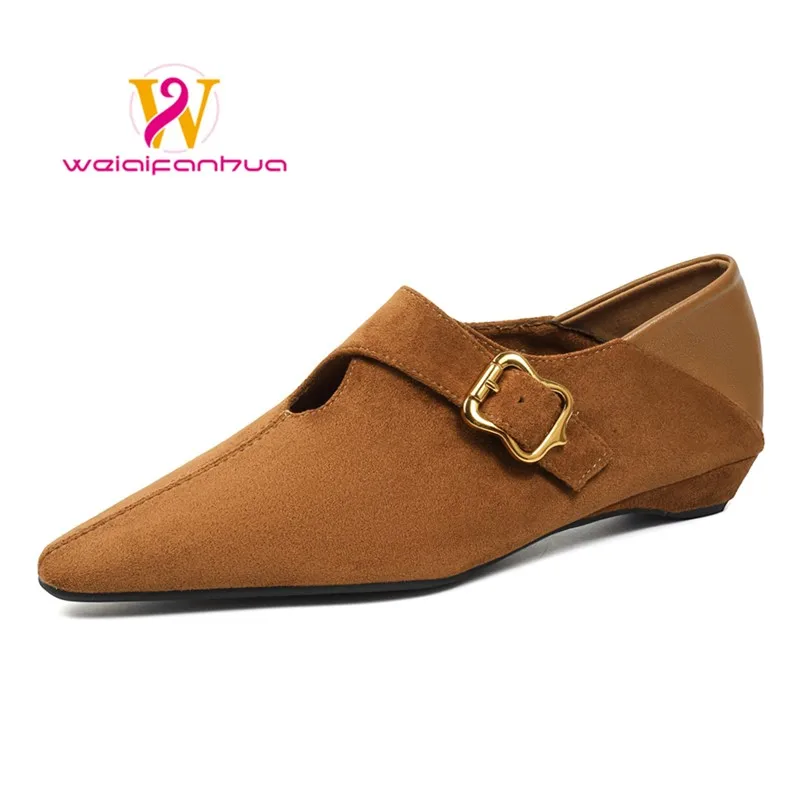 Women's Shoes 2026 New Style Suede Single Shoes, Retro Casual Flat Shoes for Women Pointed Toe Flats Luxury Luxury Shoes
Women's Shoes 2026 New Style Suede Single Shoes, Retro Casual Flat Shoes for Women Pointed Toe Flats Luxury Luxury Shoes