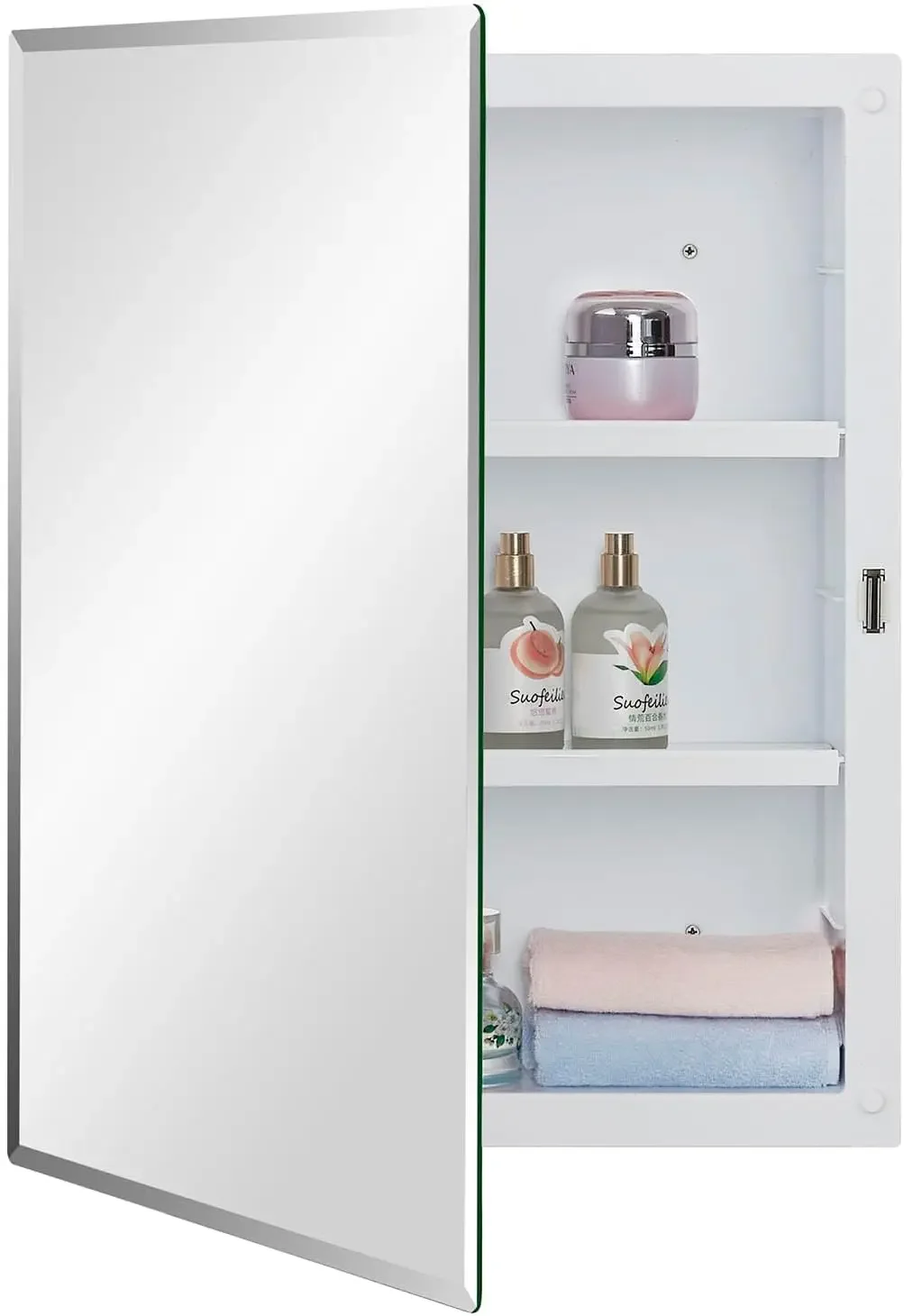 Plastic Medicine Mirror Cabinet for Bathroom 16 x 20 inch, Surface and Recessed Mount
Plastic Medicine Mirror Cabinet for Bathroom 16 x 20 inch, Surface and Recessed Mount