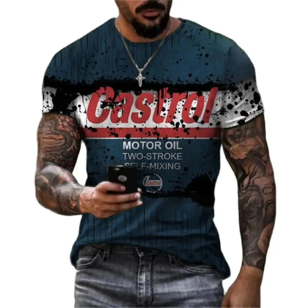 Summer Fashion Retro Castrol Graphic Men T Shirts 3D Casual Trend Street Style Printing T-shirt Personality O-neck Short Sleeve
Summer Fashion Retro Castrol Graphic Men T Shirts 3D Casual Trend Street Style Printing T-shirt Personality O-neck Short Sleeve