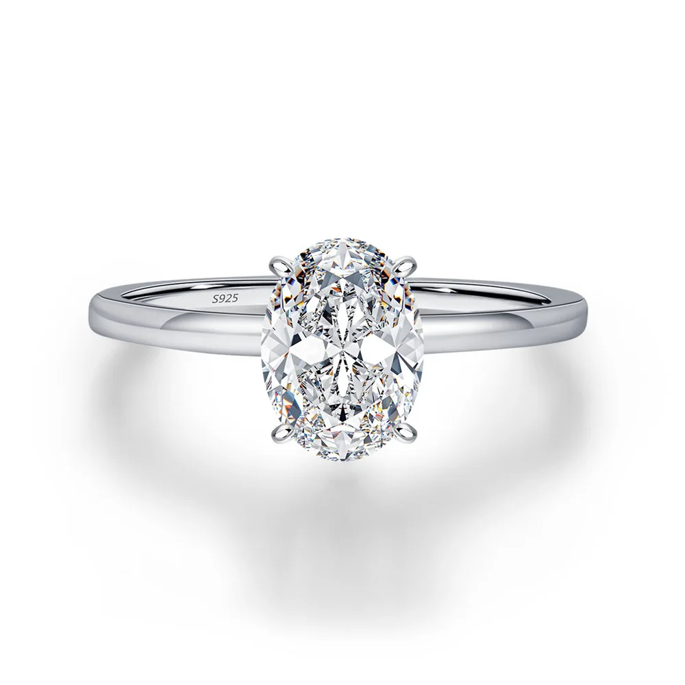 Oval 1.5/2 CT Mozzarella 925 Silver Ring Women's Classic Plain Ring Diamond Ring Wedding Ring
Oval 1.5/2 CT Mozzarella 925 Silver Ring Women's Classic Plain Ring Diamond Ring Wedding Ring