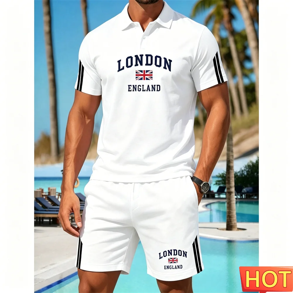 Men's Breathable Polo Set Summer Men's Casual Loose Plus Size England Print Sportswear polo Two-piece Set Golf Polo Set clothing
Men's Breathable Polo Set Summer Men's Casual Loose Plus Size England Print Sportswear polo Two-piece Set Golf Polo Set clothing
