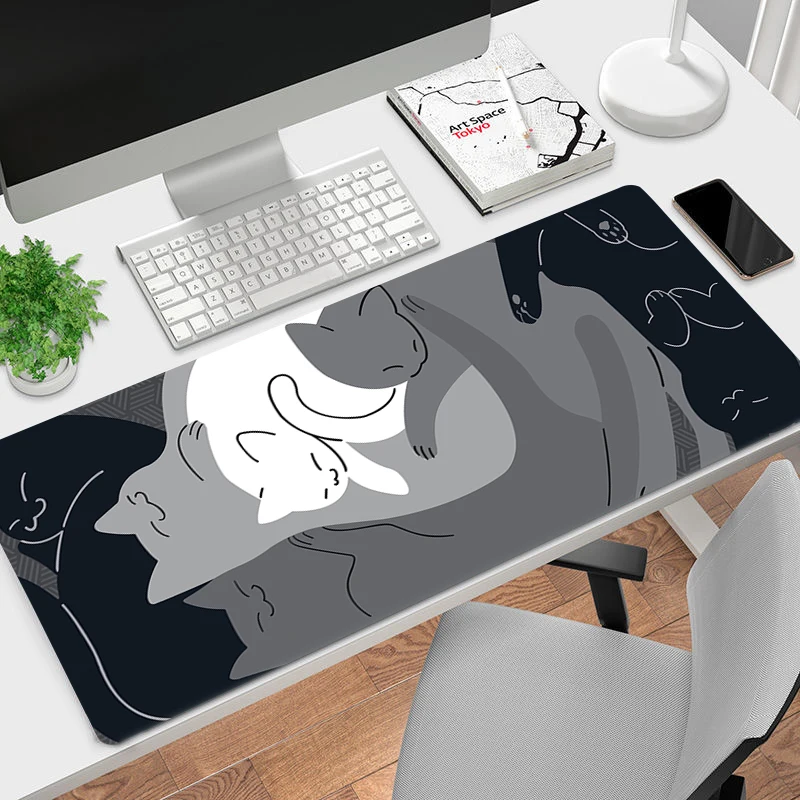 Cat Mouse Pad Black And White Large Mousepad Keyboard Table Mat XXL Mouse Mats Rubber Desk Pad Office Laptop Rug Kawaii
Cat Mouse Pad Black And White Large Mousepad Keyboard Table Mat XXL Mouse Mats Rubber Desk Pad Office Laptop Rug Kawaii