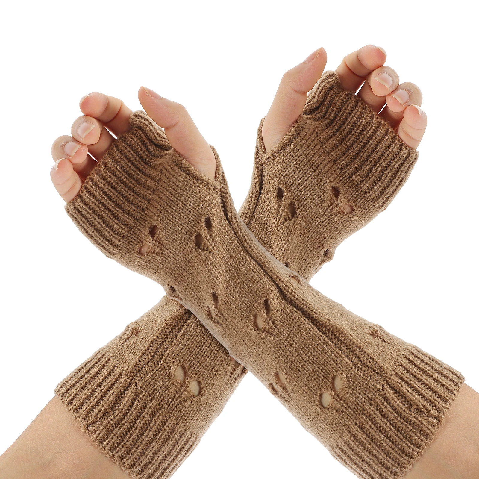 1 Pair Warm Crochet Gloves For Women Long Fingerless Mittens Outdoor Hiking Gift Soft Comfortable Arm Sleeve Cold Weather
1 Pair Warm Crochet Gloves For Women Long Fingerless Mittens Outdoor Hiking Gift Soft Comfortable Arm Sleeve Cold Weather