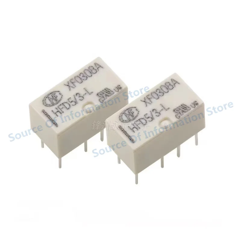 10Pcs, HFD5/3-L Signal Relay, 3V, 8-pin, 2A, Single-coil, Magnetically Held, 100% New
10Pcs, HFD5/3-L Signal Relay, 3V, 8-pin, 2A, Single-coil, Magnetically Held, 100% New