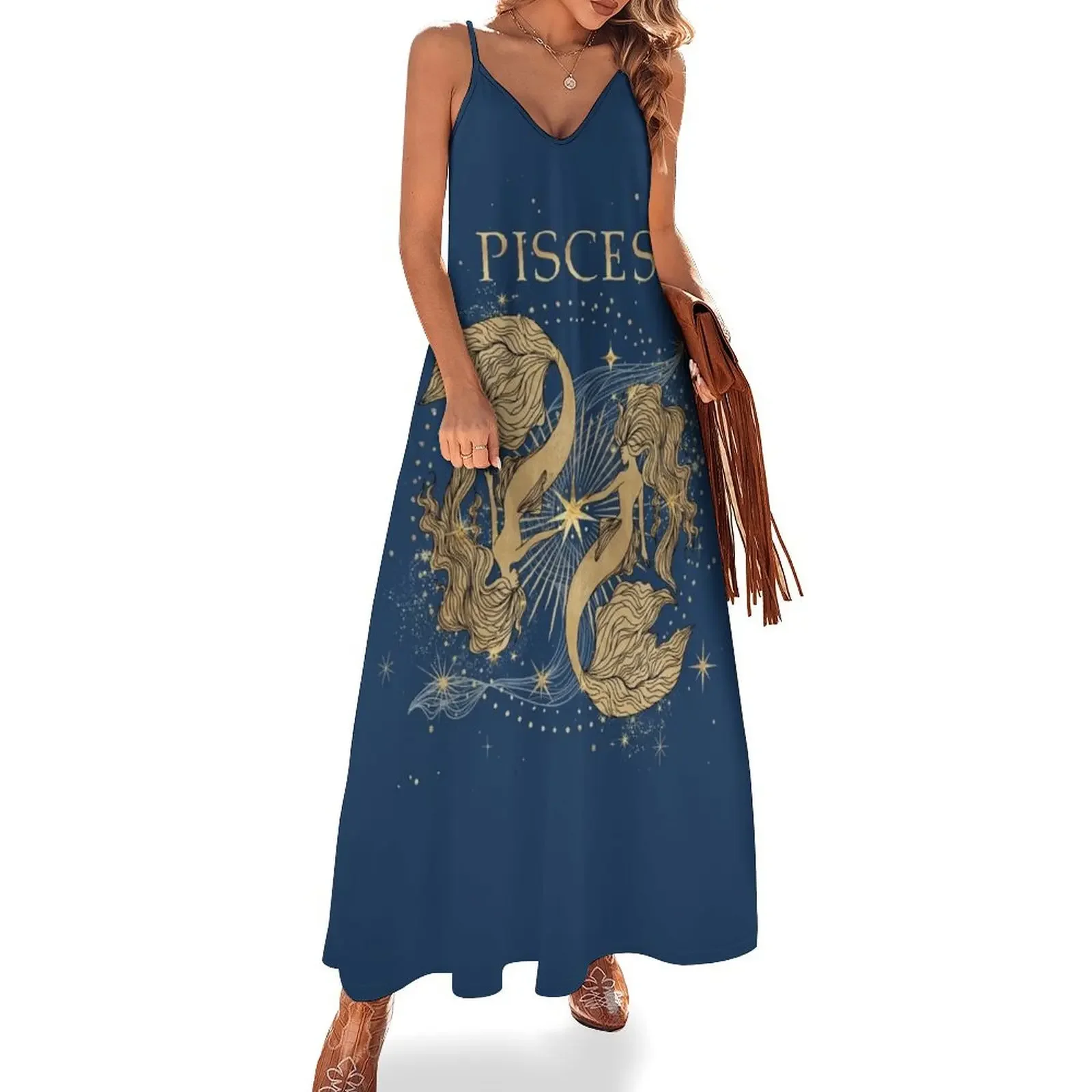Pisces zodiac woman Sleeveless Dress long dresses for women women long dresses Women's dresses
Pisces zodiac woman Sleeveless Dress long dresses for women women long dresses Women's dresses