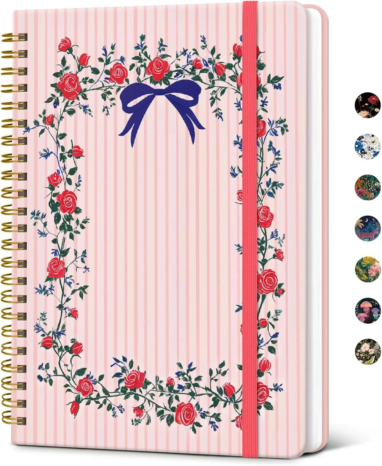 A5 Hardcover Spiral Notebook, 140 Lined Pages, Cute Ribbon Wreath Design for Work & School
A5 Hardcover Spiral Notebook, 140 Lined Pages, Cute Ribbon Wreath Design for Work & School