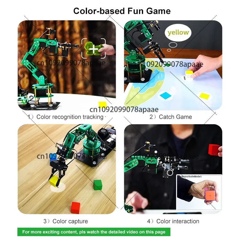 FOR 5 AI Vision Robotic Arm And Camera 2 In 1 Kit With Recognition, Tracking And Grabbing Actions For AI Training
FOR 5 AI Vision Robotic Arm And Camera 2 In 1 Kit With Recognition, Tracking And Grabbing Actions For AI Training