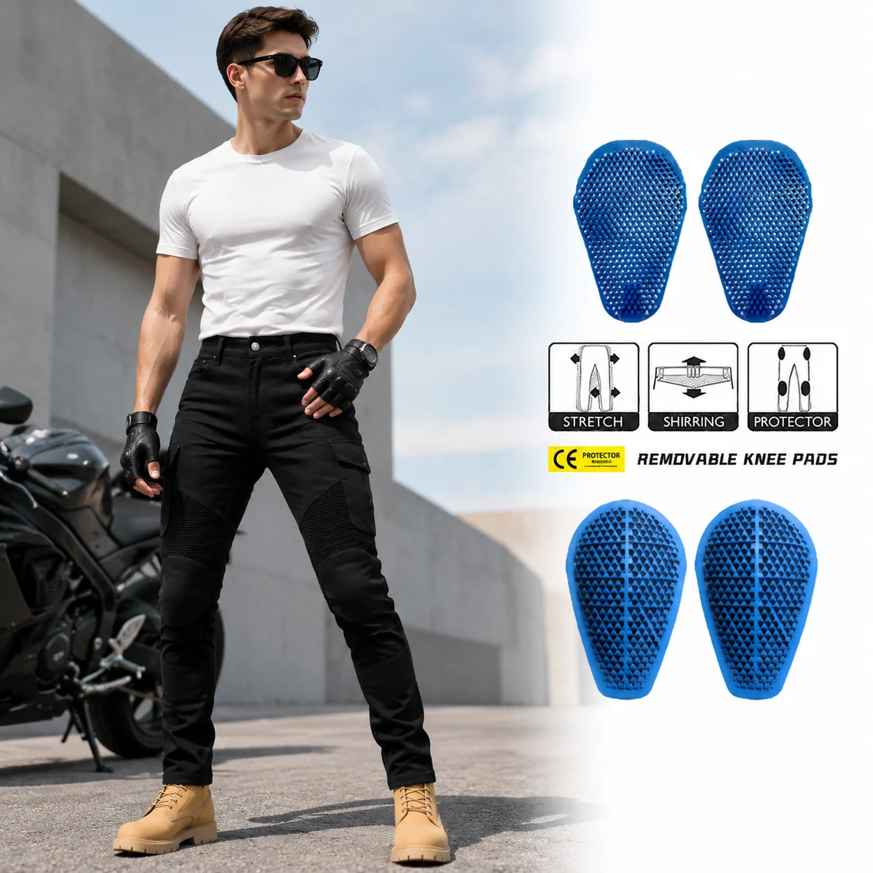 2026 Summer Motorcycle Racing Jeans CE Protective Anti-Fall Wear-Resistant Motorbike Pants with Silicone Safety Protectors
2026 Summer Motorcycle Racing Jeans CE Protective Anti-Fall Wear-Resistant Motorbike Pants with Silicone Safety Protectors