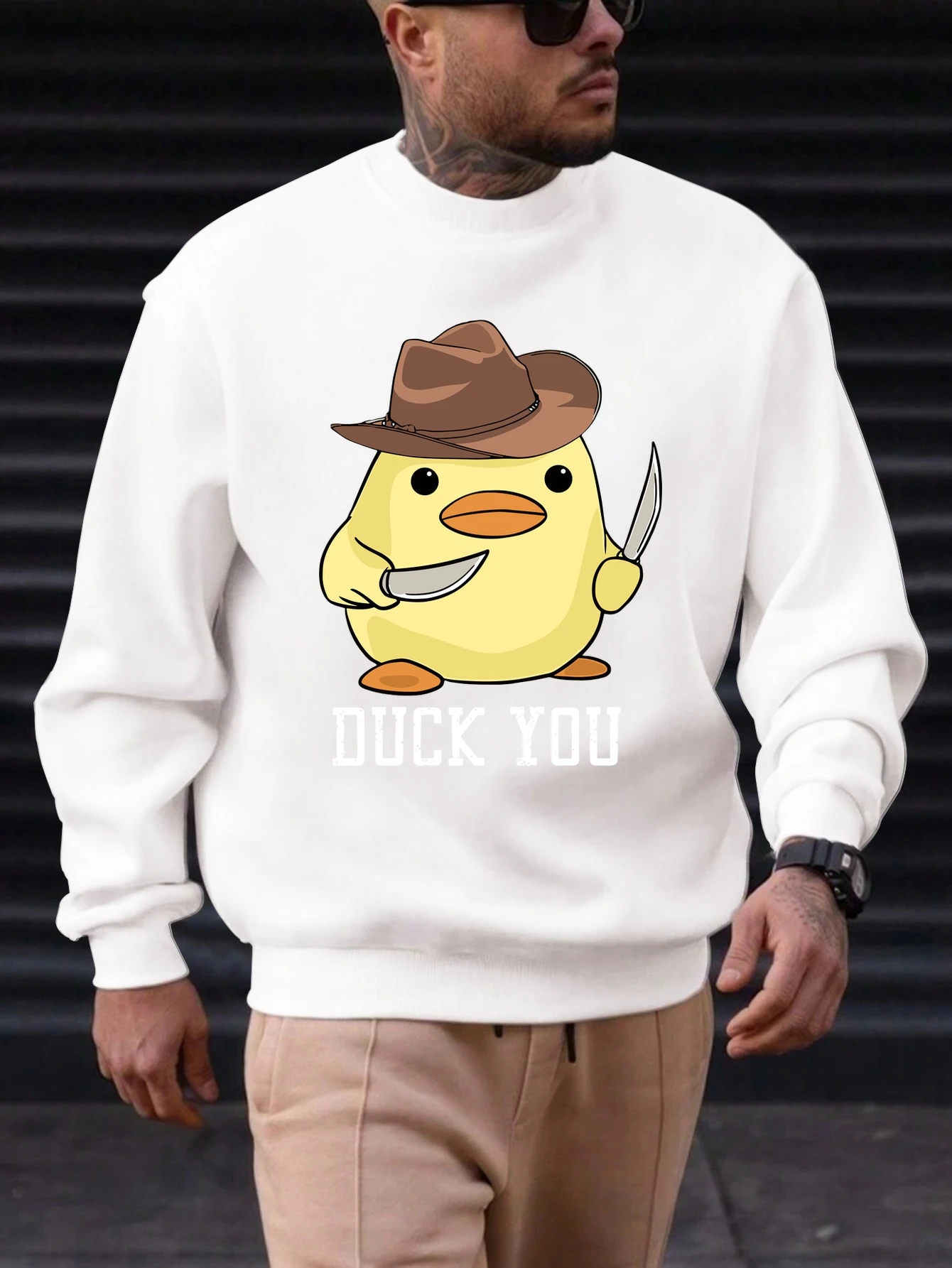 Men's Cotton Crewneck Sweatshirt DUCK YOU Graphic Print 2025 New Trending Fashion Casual High Quality Top Clothing
Men's Cotton Crewneck Sweatshirt DUCK YOU Graphic Print 2025 New Trending Fashion Casual High Quality Top Clothing