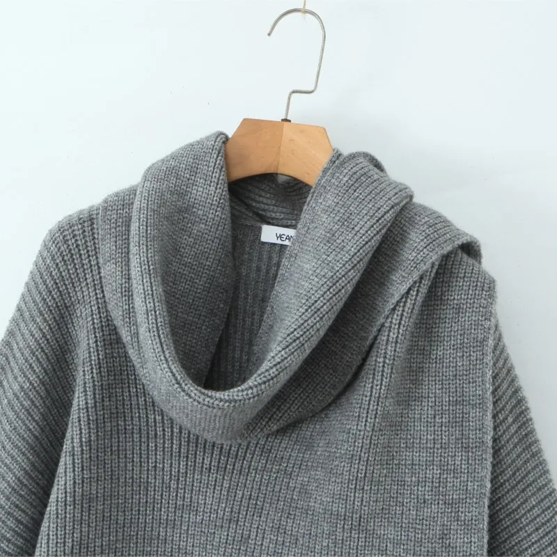 Шарф с деталями, мягкий удобный дизайн, повседневный теплый пуловер, зима 2025 года, женский свободный вязаный свитер в стиле ретро, однотонный топ
Шарф с деталями, мягкий удобный дизайн, повседневный теплый пуловер, зима 2025 года, женский свободный вязаный свитер в стиле ретро, однотонный топ