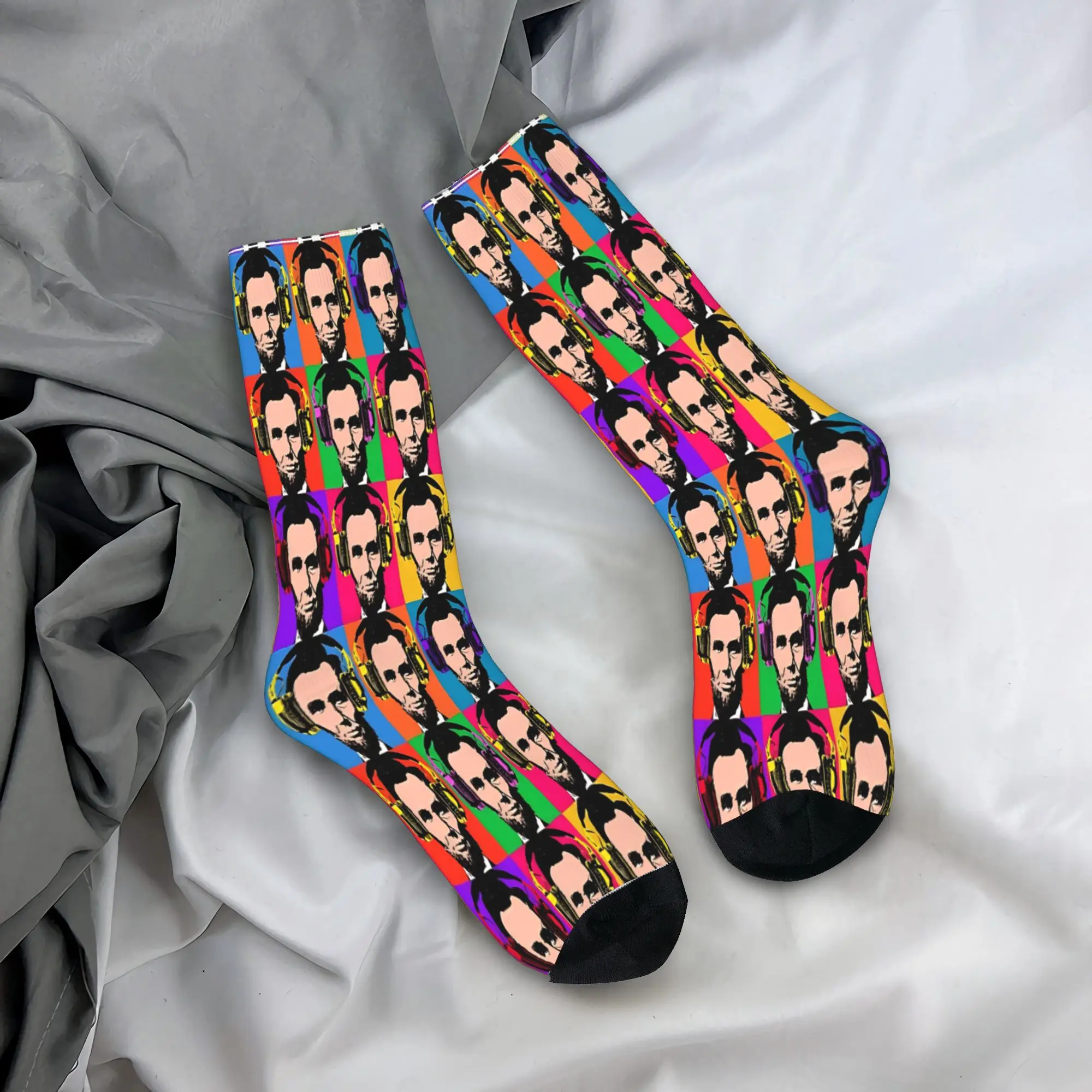 Couple Socks Abraham Lincoln With Headphones Pop Art Stockings Winter Novelty Soft Breathable Socks Skateboard Non Slip Socks
Couple Socks Abraham Lincoln With Headphones Pop Art Stockings Winter Novelty Soft Breathable Socks Skateboard Non Slip Socks