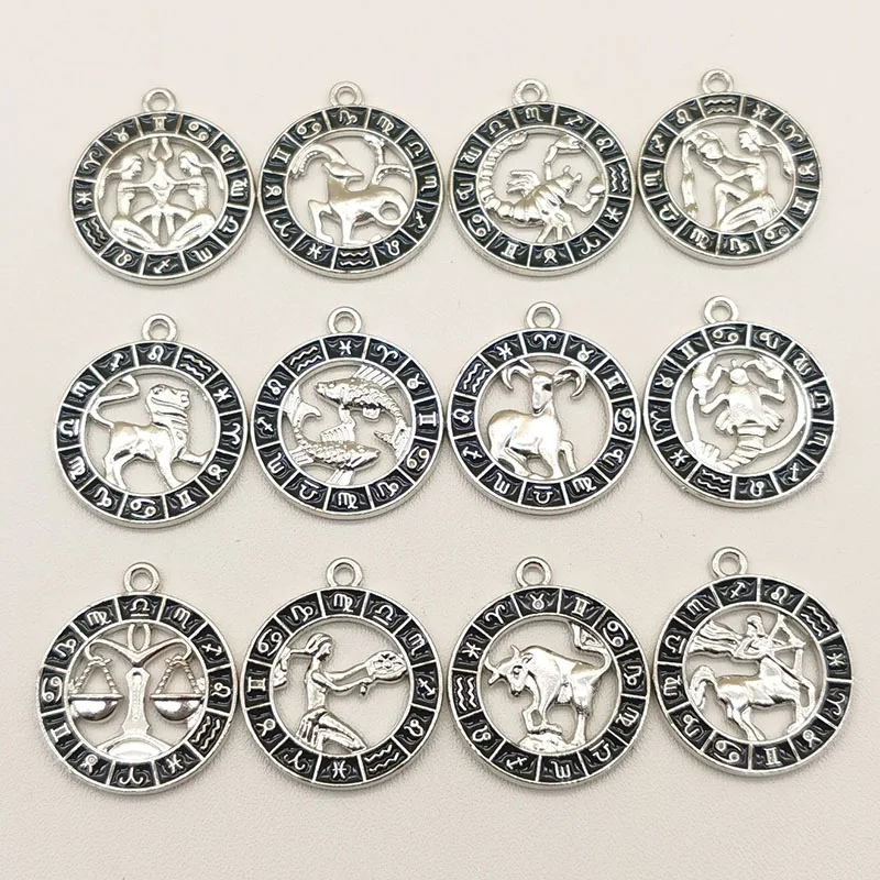 12pcs Twelve Constellations Charm Aries Taurus Gemini Cancer Leo Pendant Earrings Necklace For DIY Jewelry Making Accessorie
12pcs Twelve Constellations Charm Aries Taurus Gemini Cancer Leo Pendant Earrings Necklace For DIY Jewelry Making Accessorie