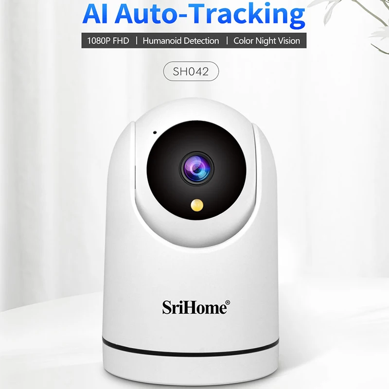 Srihome SH042 HD 1080P IP Camera Wifi Home Smart Auto-tracking Security CCTV Video Surveillance Corlor Night Vision Baby Monitor
Srihome SH042 HD 1080P IP Camera Wifi Home Smart Auto-tracking Security CCTV Video Surveillance Corlor Night Vision Baby Monitor