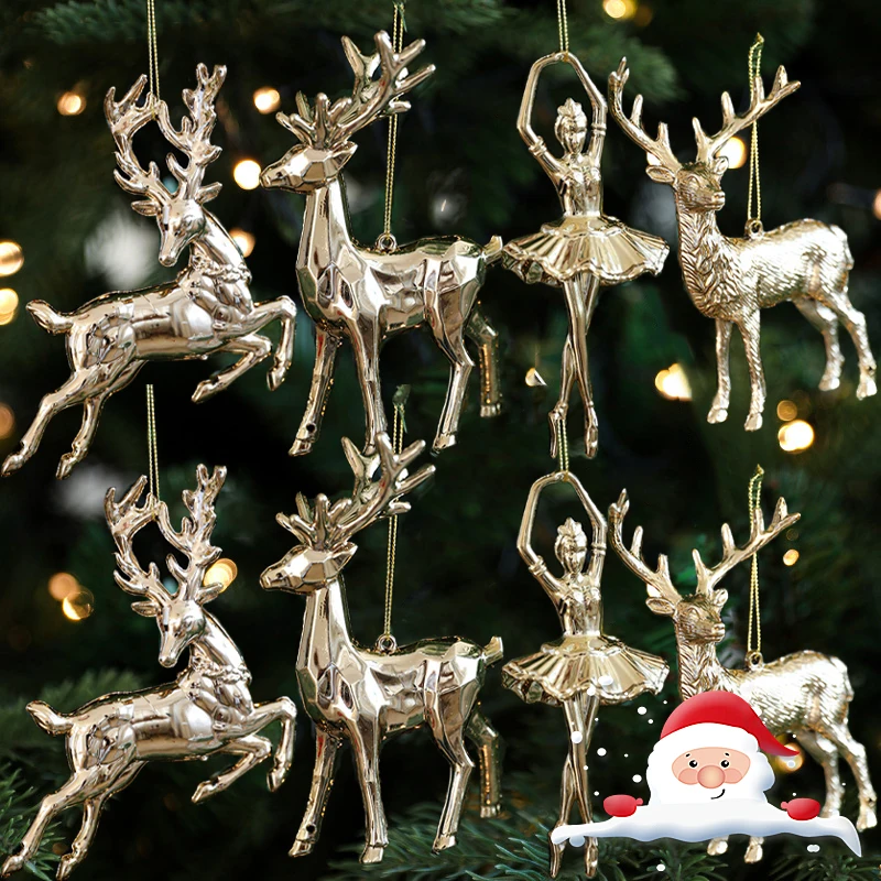 1-5pcs Christmas Hanging Pendant Gold Snowflake Xmas Deer Ballet Dancer Navidad Drop Ornaments Christmas Tree Home Decoration
1-5pcs Christmas Hanging Pendant Gold Snowflake Xmas Deer Ballet Dancer Navidad Drop Ornaments Christmas Tree Home Decoration