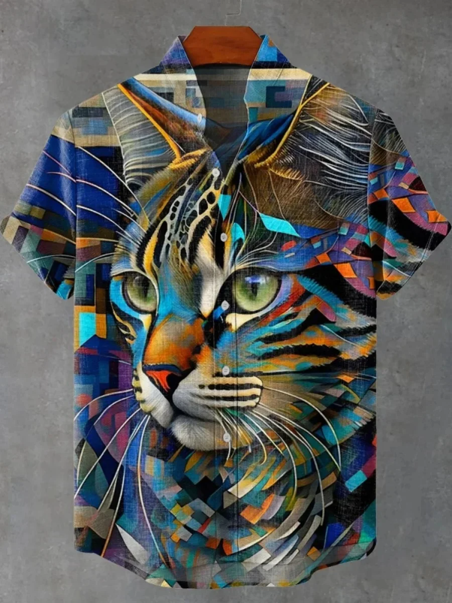 Men's casual fashion linen shirt short sleeve tops high-end art print Hawaiian shirt 2025 high-end social shirt
Men's casual fashion linen shirt short sleeve tops high-end art print Hawaiian shirt 2025 high-end social shirt