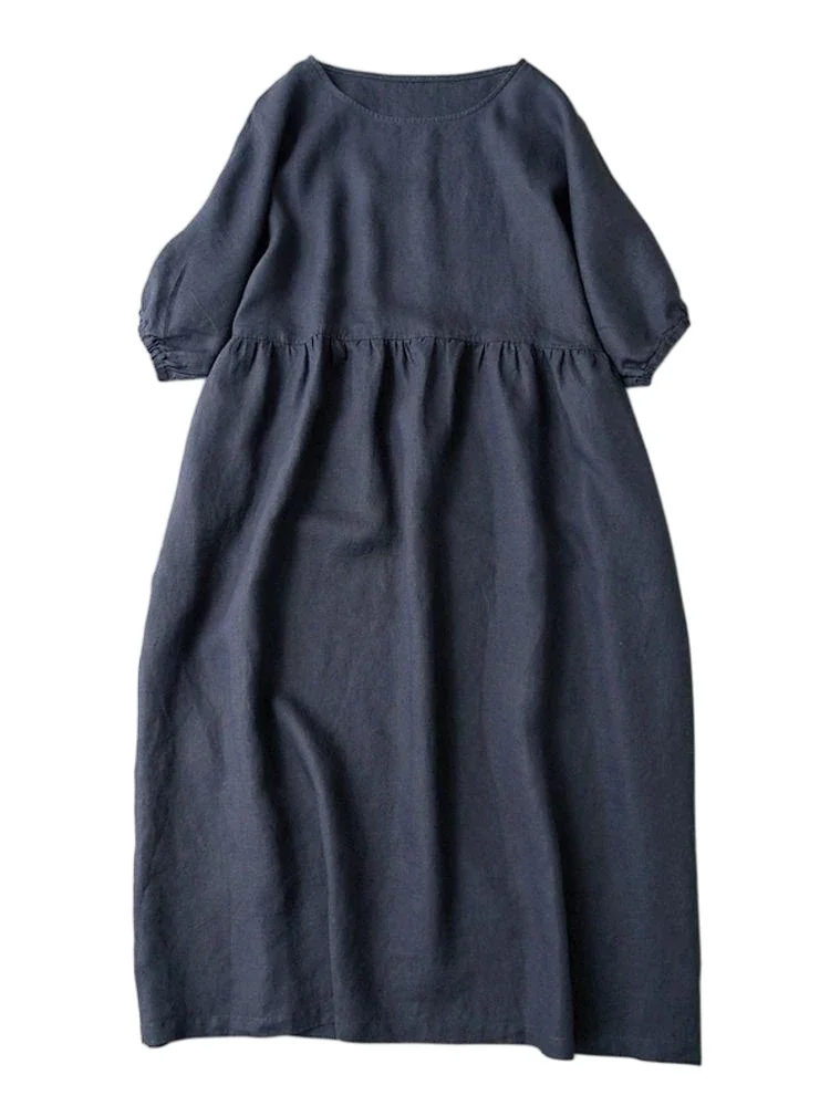 Pop Summer Vintage Cotton Women's Clothing Short Batwing Sleeve O-Neck Minimalist Solid Dresses Casual Loose Sundress Vestidos
Pop Summer Vintage Cotton Women's Clothing Short Batwing Sleeve O-Neck Minimalist Solid Dresses Casual Loose Sundress Vestidos