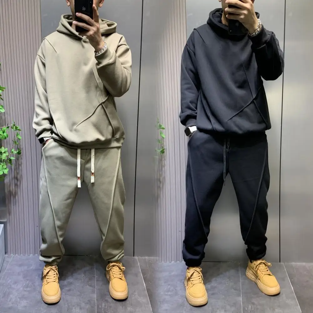 New Spring and Autumn Solid Color Hoodie & Jogger Set for Young Men, Fashionable Versatile 2-Piece Loungewear
New Spring and Autumn Solid Color Hoodie & Jogger Set for Young Men, Fashionable Versatile 2-Piece Loungewear